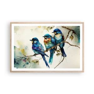 Poster in einem Rahmen aus heller Eiche - War er beleidigt? - 91x61 cm