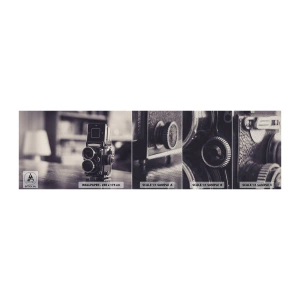 Fototapeten Muster Premium Sand - Zauber alter Fotografie - Retro, Kamera, Jahrgang - 100x30 cm