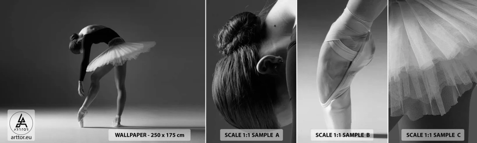 Fototapetenmuster Standard Eco - Bella Ballerina - Ballerina, Ballett, Tanzen - 100x30 cm