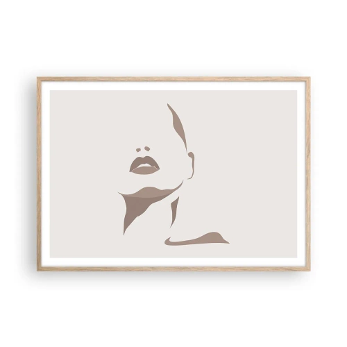 Poster in einem Rahmen aus heller Eiche - Aus Licht und Schatten - 100x70 cm