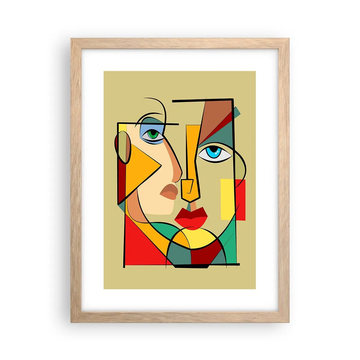 Poster in einem Rahmen aus heller Eiche - Passendes Paar - 30x40 cm