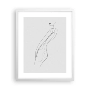 Poster in einem weißen Rahmen - Bloß ein Versprechen - 40x50 cm