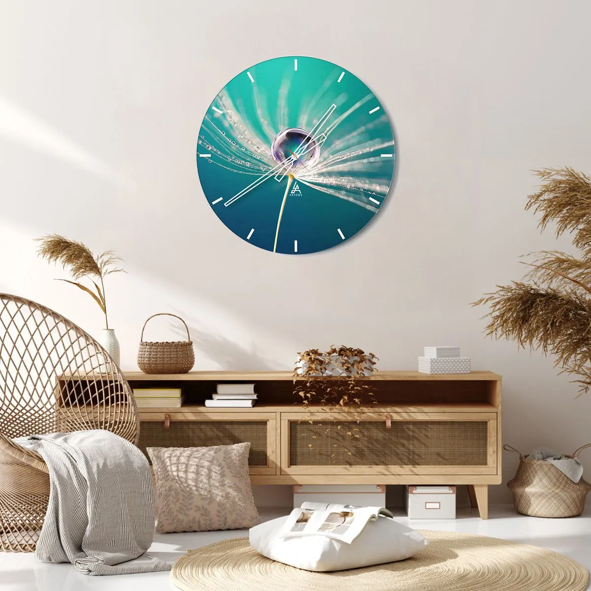 Wanduhr - Glasuhr - Mystischer Moment - 40x40 cm