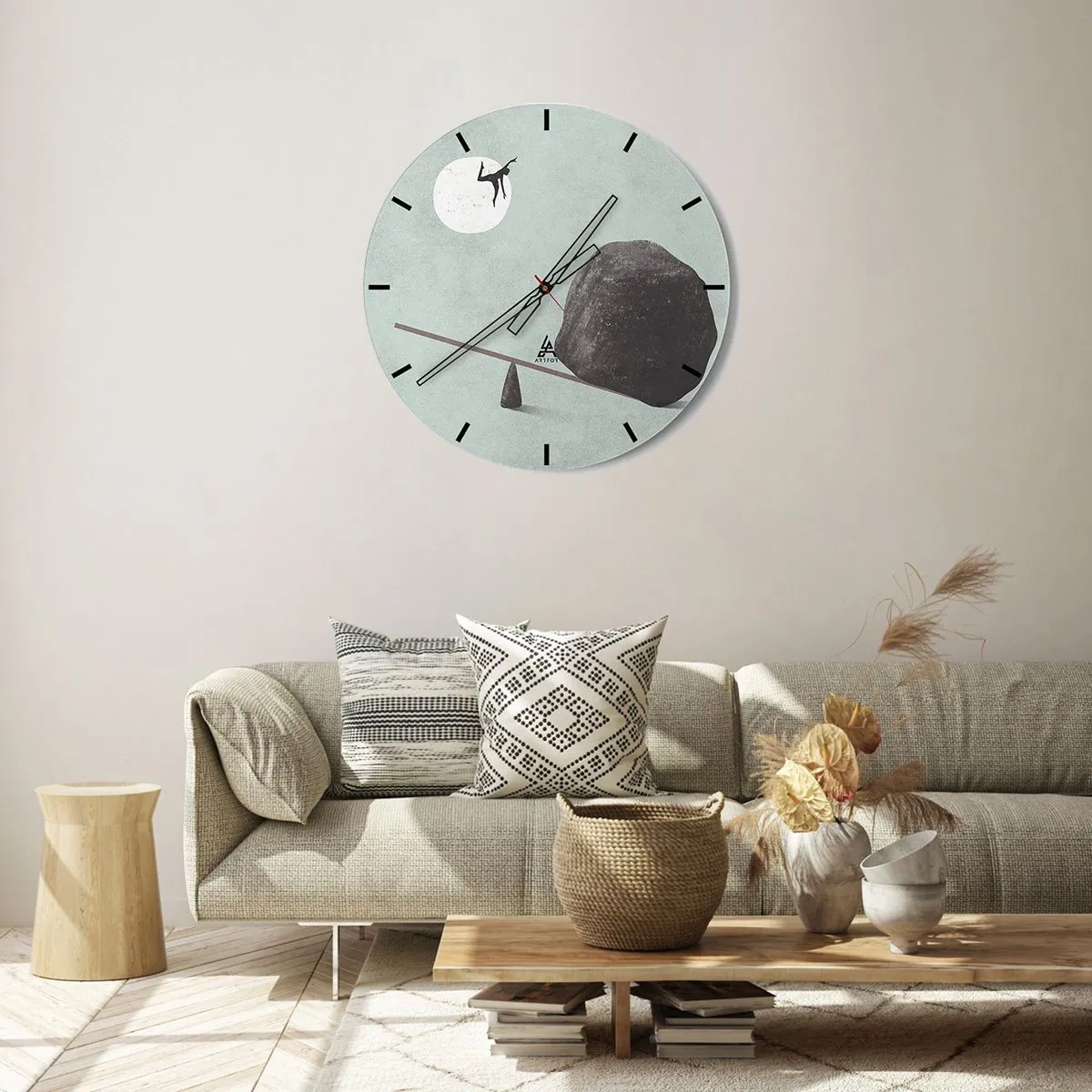 Wanduhr - Glasuhr - Erfüllte Träume - 40x40 cm