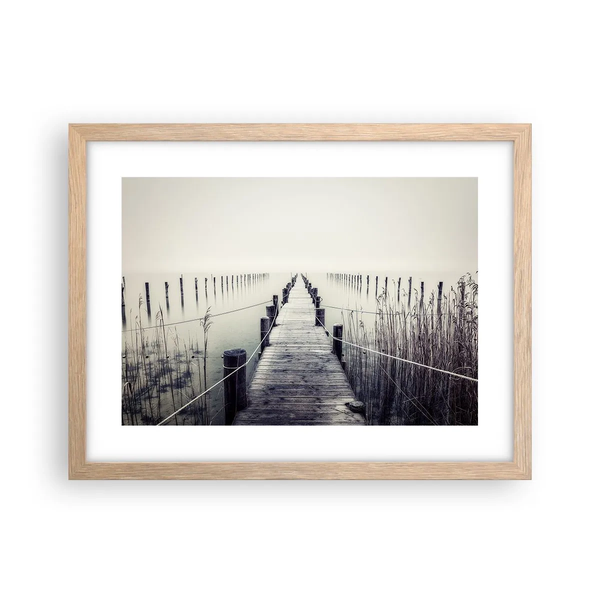 Poster in einem Rahmen aus heller Eiche - Tauchen Sie in Ruhe ein - 40x30 cm