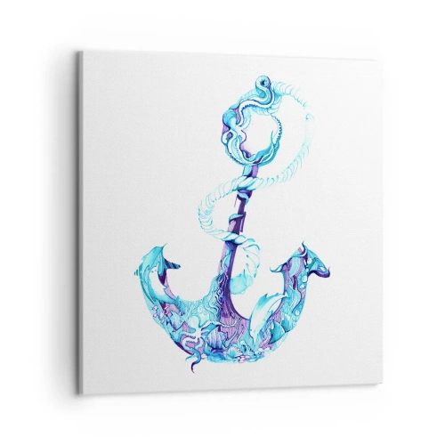 Bild auf Leinwand - Leinwandbild - Der Vertraute der Geheimnisse des Meeres - 50x50 cm