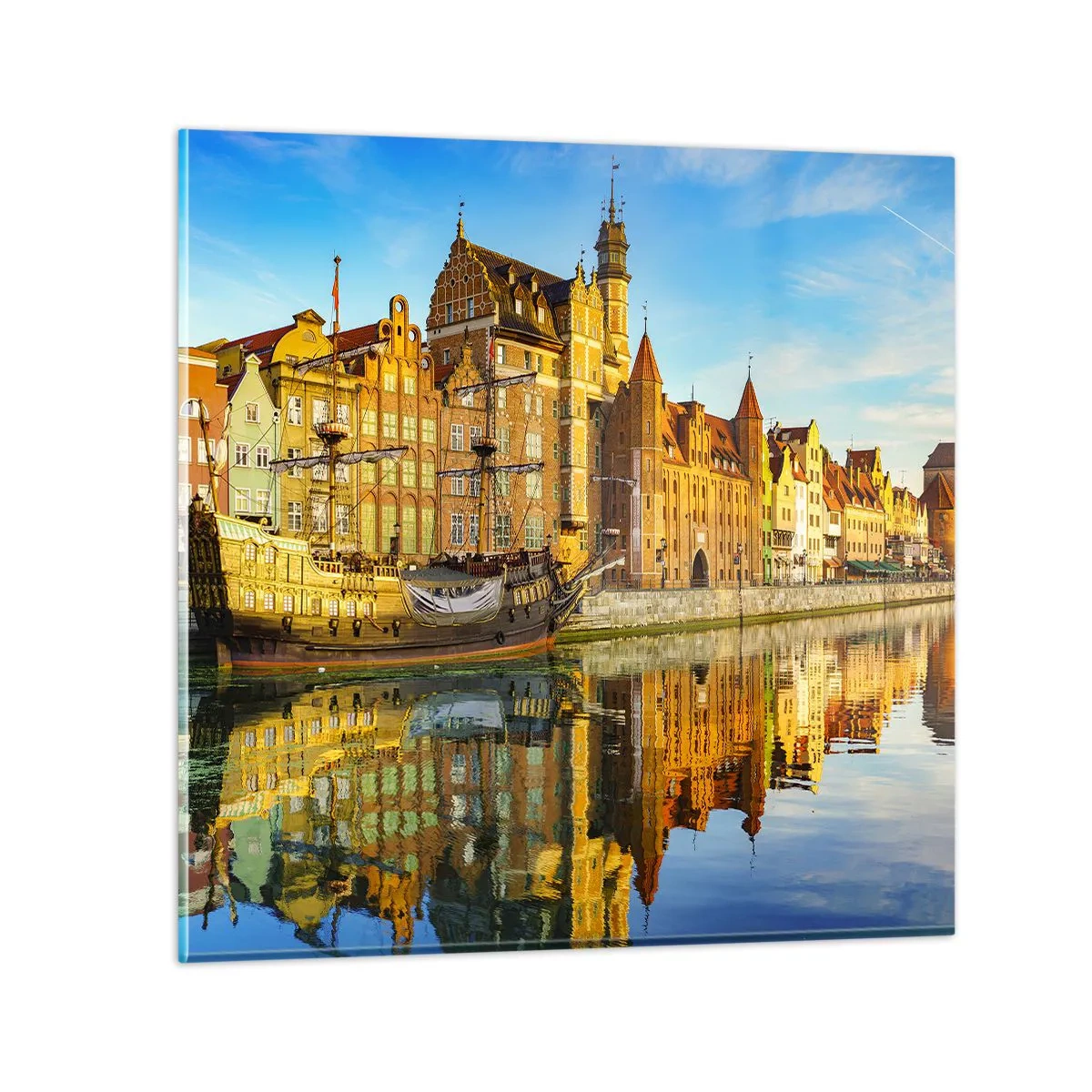 Glasbild - Bild auf glas - Ein Spiegelbild der Vergangenheit - 70x70 cm