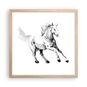 Poster in einem Rahmen aus heller Eiche - Ungezähmte Seele - 40x40 cm