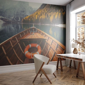 Fototapete Premium Sand - Bergreise - Landschaft, Berge, Alpen - 250x175 cm
