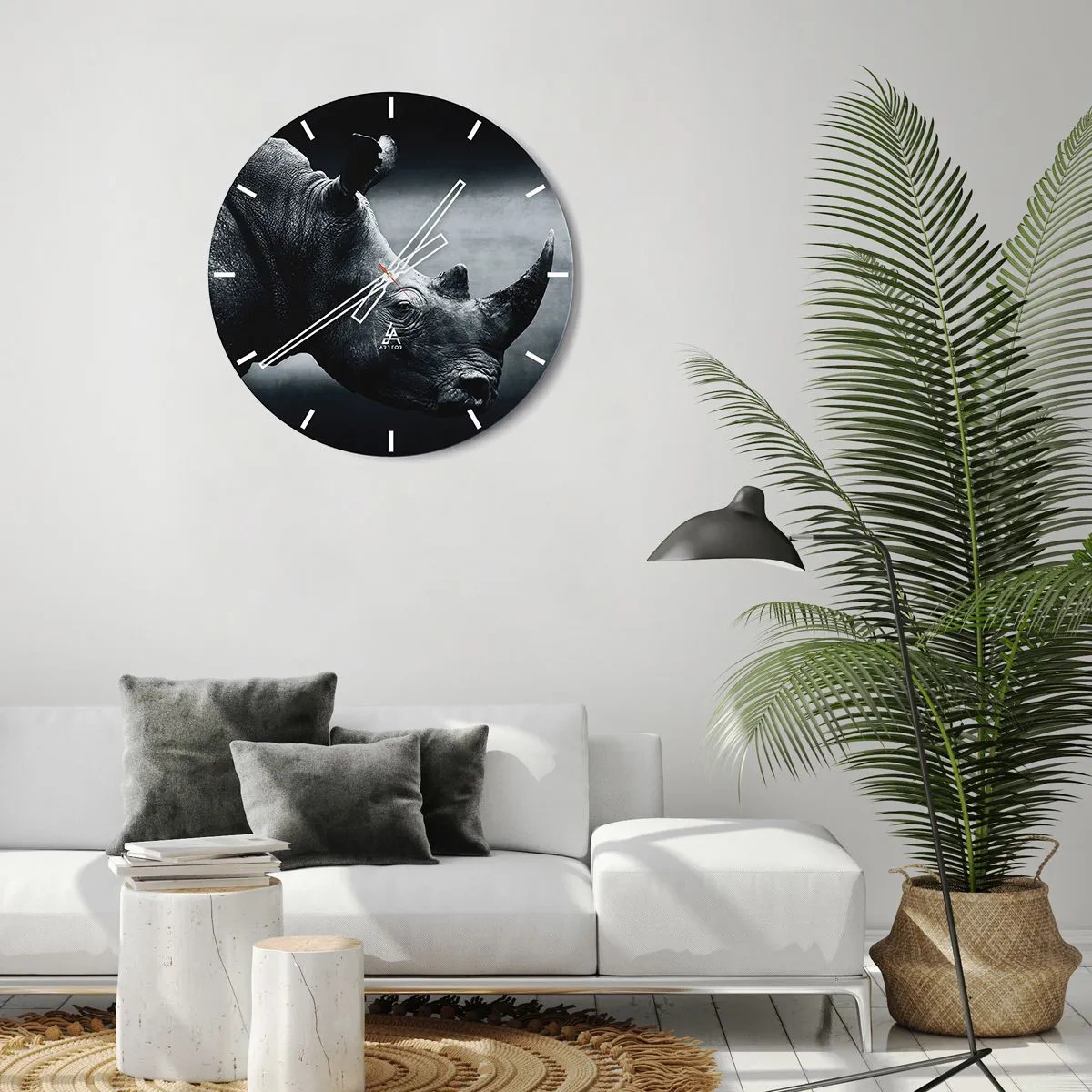 Wanduhr - Glasuhr - Richtiges Profil - 40x40 cm