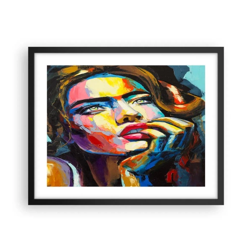 Poster in einem schwarzem Rahmen - Träume fliegen am Himmel wie Vögel - 50x40 cm