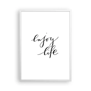 Poster in einem weißen Rahmen - Nichts hinzufügen… - 50x70 cm