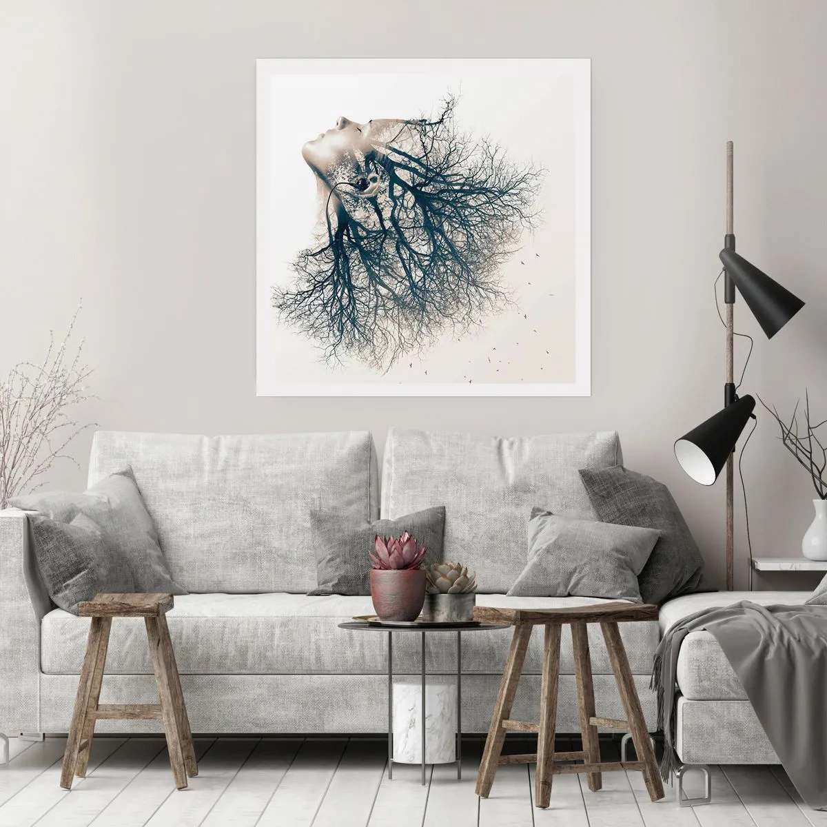 Poster - Dem Rauschen der Bäume lauschen - 40x40 cm