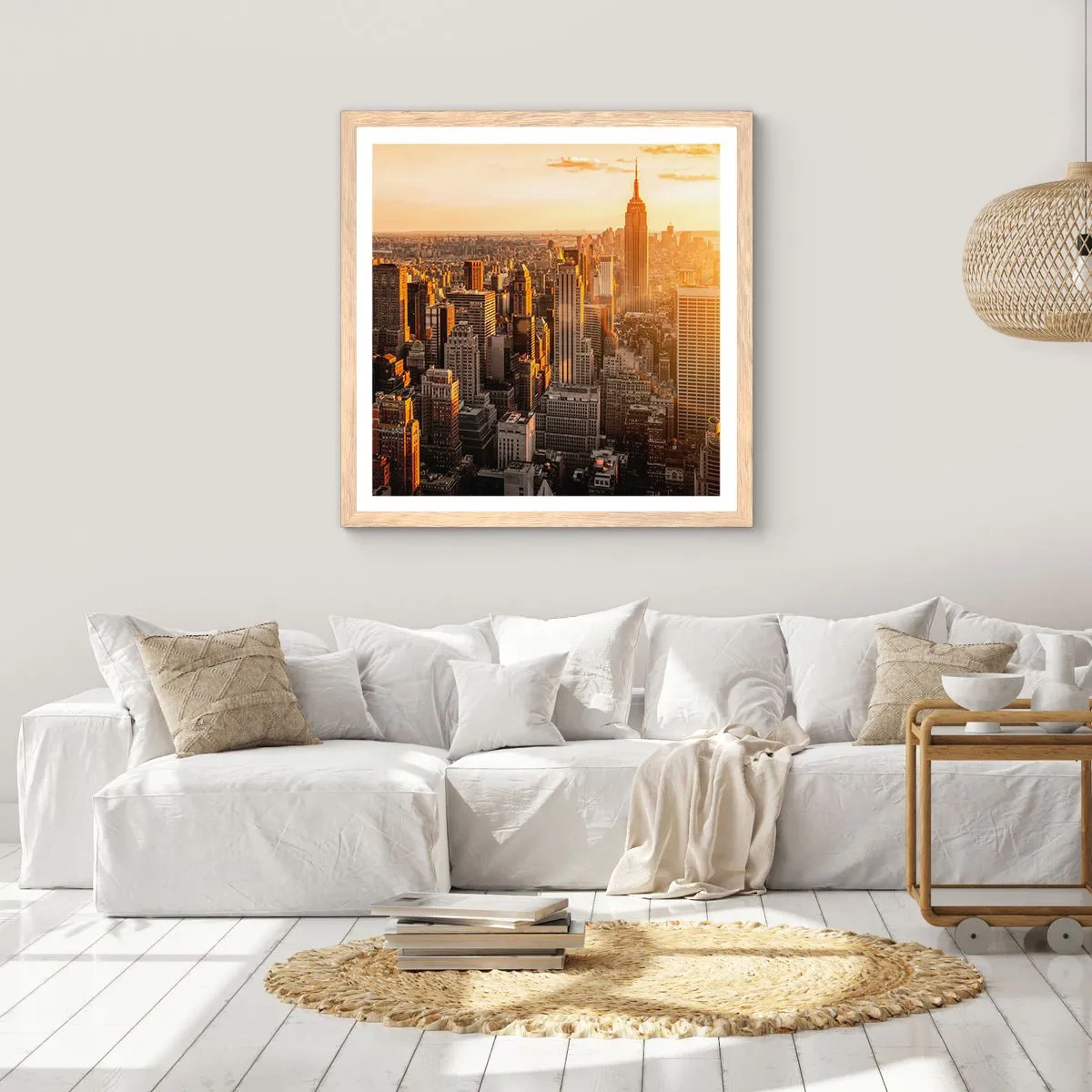 Poster in einem Rahmen aus heller Eiche - In der Sonne wachsen - 40x40 cm