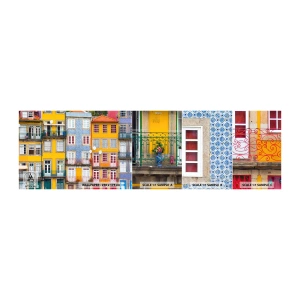 Fototapetenmuster Standard Eco - Farben der Altstadt - Stadt, Porto, Die Architektur - 100x30 cm