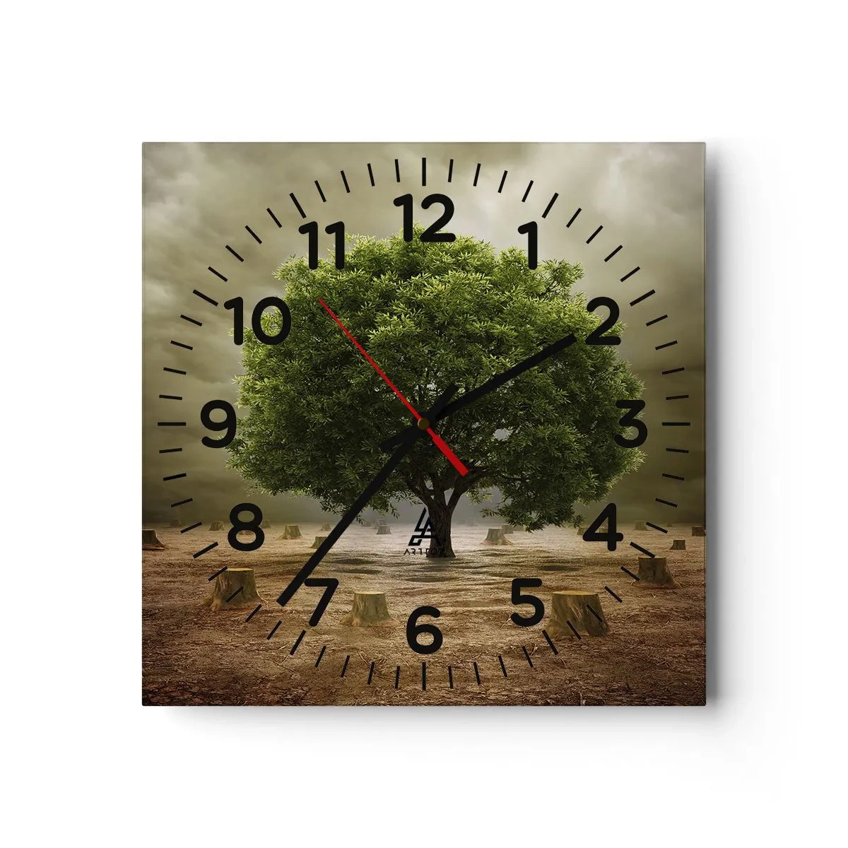 Wanduhr - Glasuhr - Alle Hoffnung - 30x30 cm