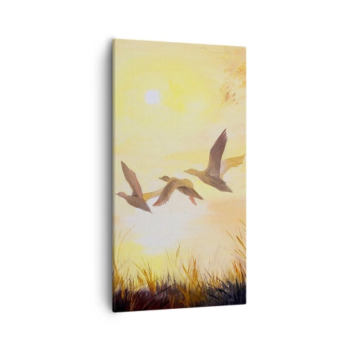 Bild auf Leinwand - Leinwandbild - Der Beginn einer langen Reise - 55x100 cm