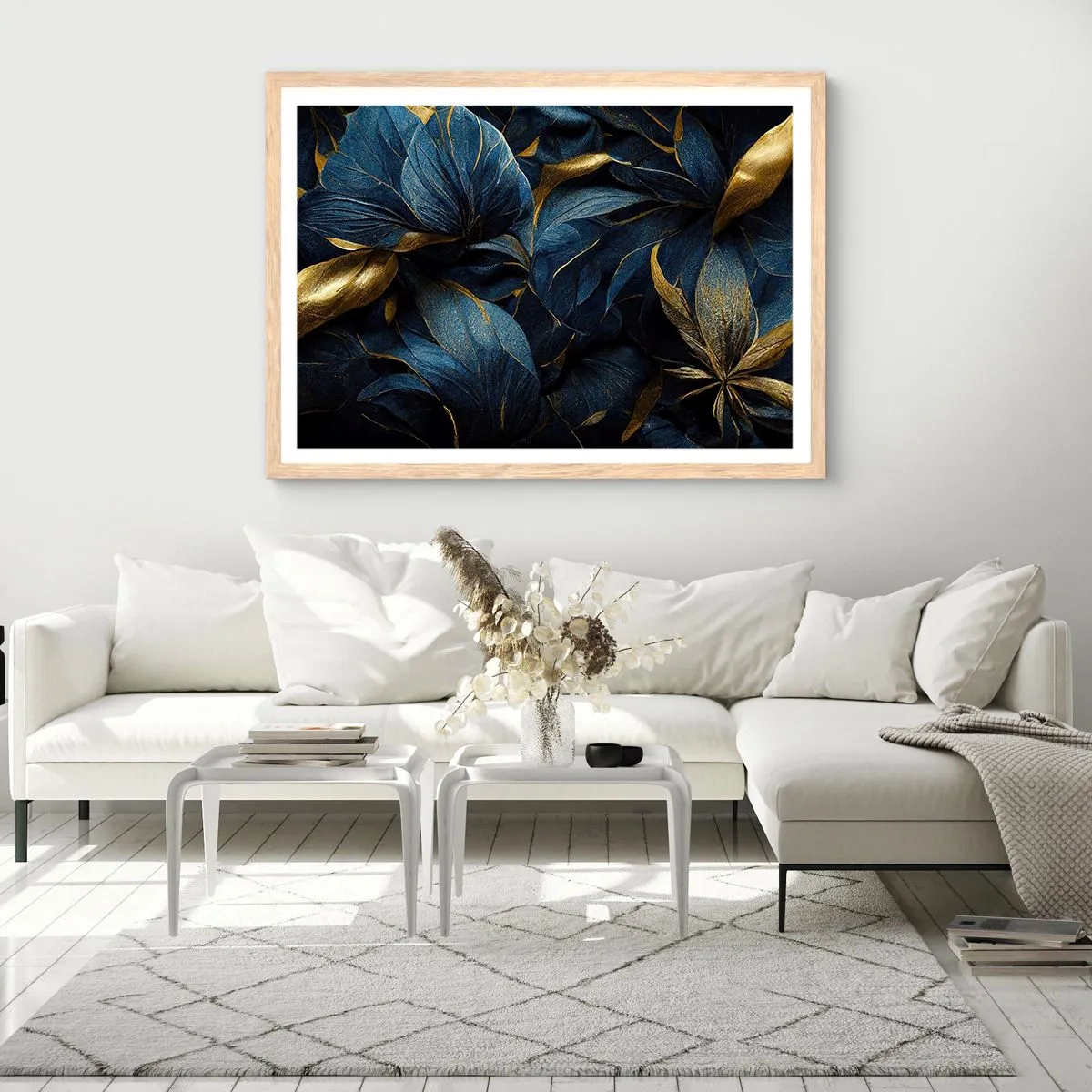 Poster in einem Rahmen aus heller Eiche - Mit Gold gefüttert - 40x30 cm