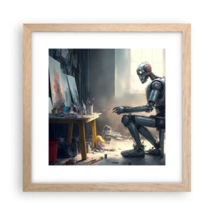 Poster in einem Rahmen aus heller Eiche - Schöpfungsakt - 30x30 cm
