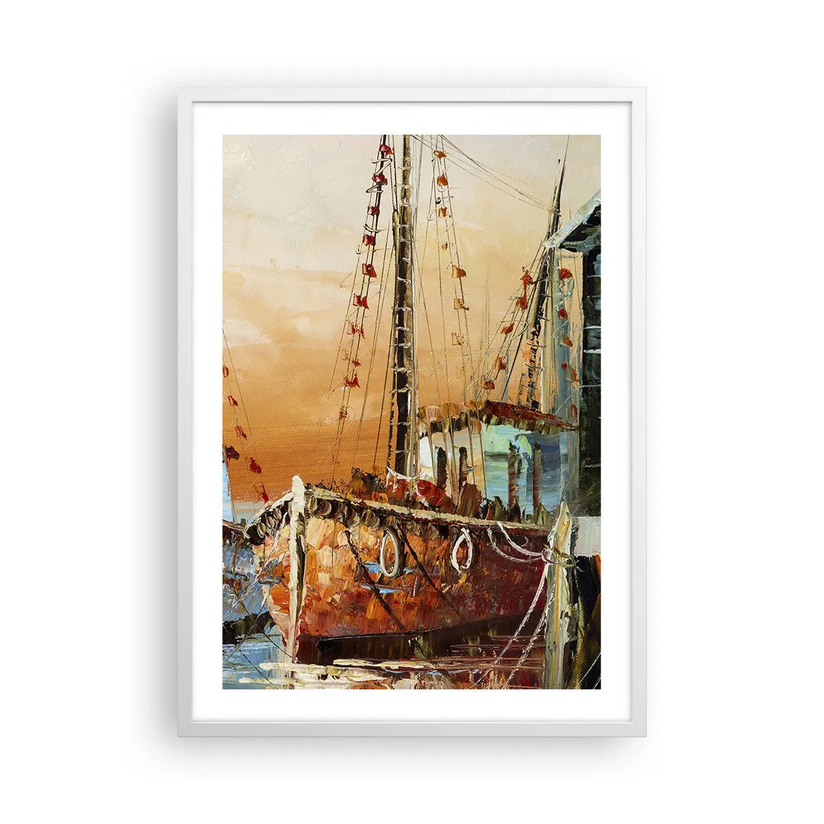 Poster in einem weißen Rahmen - Friedliche Rückkehr - 50x70 cm
