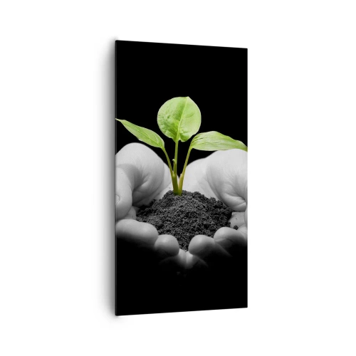 Bild auf Leinwand - Leinwandbild - Ich liebe die Natur, ich beschütze sie - 65x120 cm