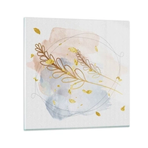 Glasbild - Bild auf glas - Goldenr Hauch - 30x30 cm