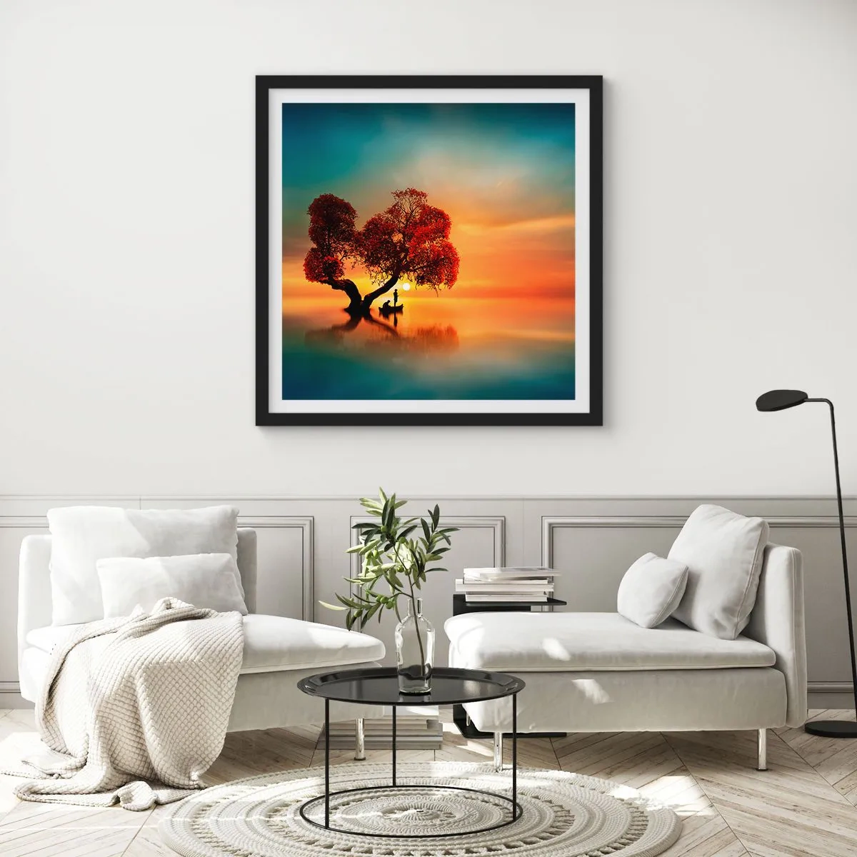 Poster in einem schwarzem Rahmen - Oddaysons und die Stille der Weltlosen - 30x30 cm