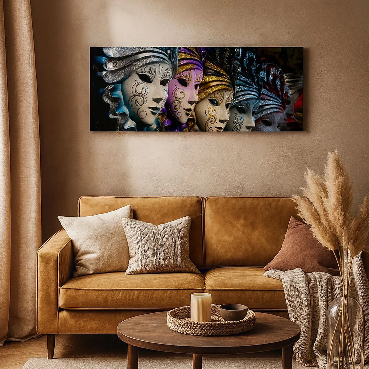 Bild auf Leinwand - Leinwandbild - Geheimnis in Gold und Silber - 100x40 cm