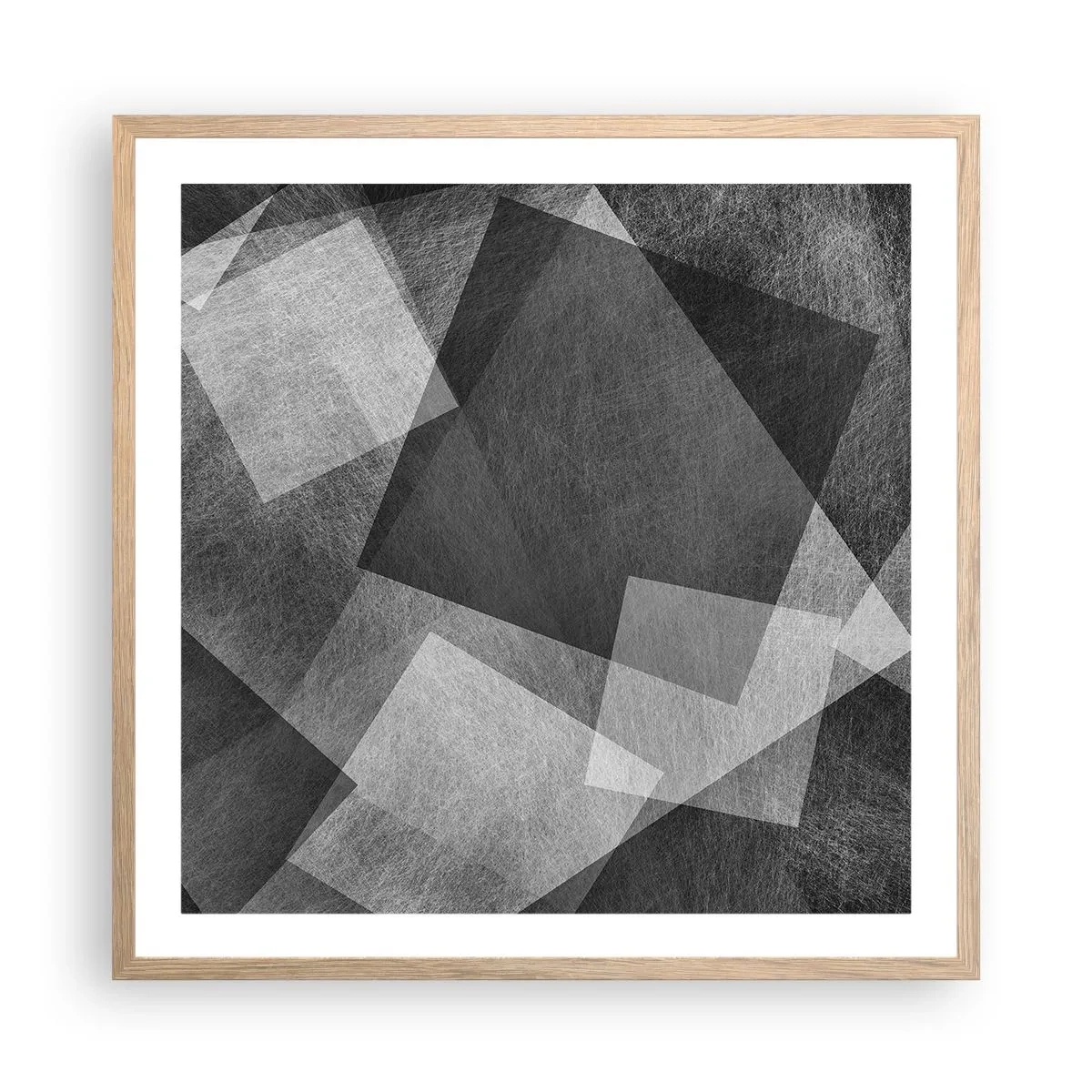 Poster in einem Rahmen aus heller Eiche - Das ewige Symbol für Beständigkeit und Ordnung - 60x60 cm