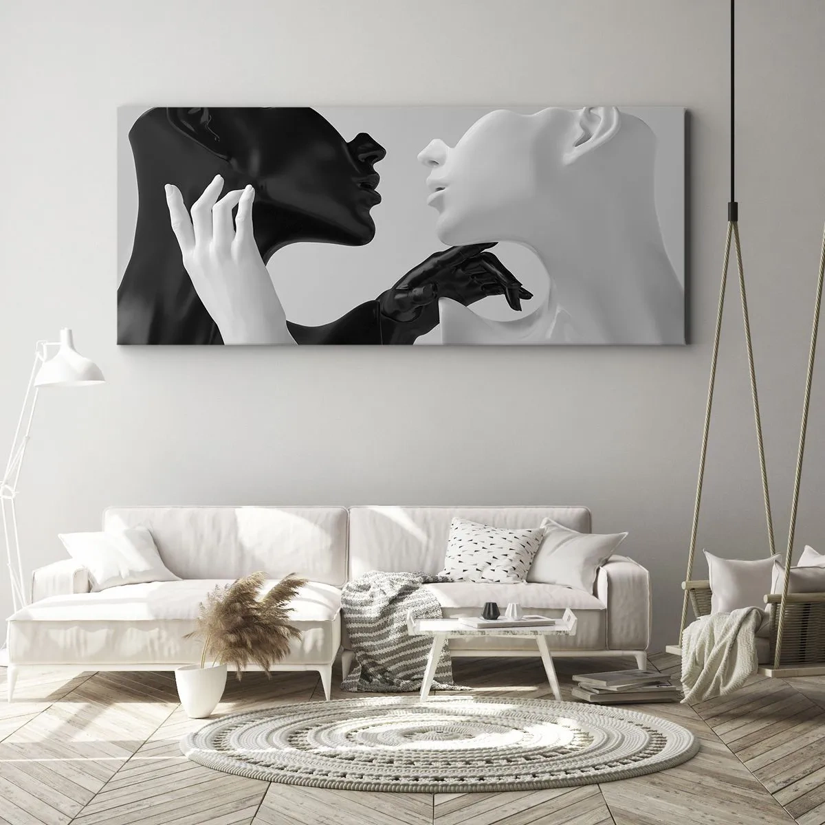 Bild auf Leinwand - Leinwandbild - Anziehung - Begierde - 100x40 cm