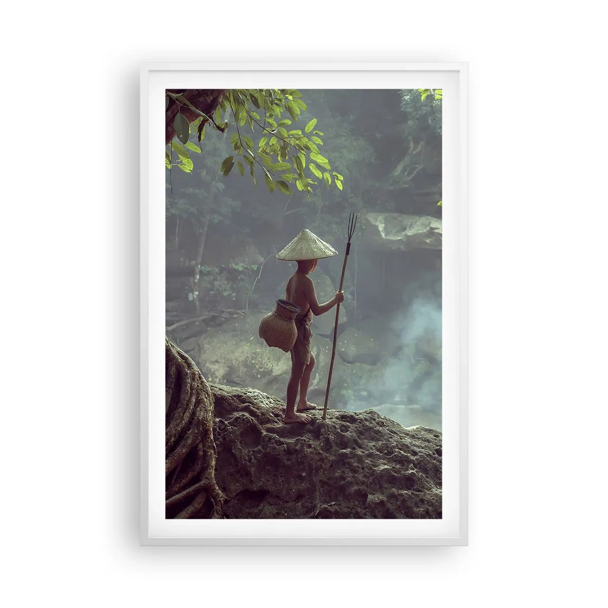 Poster in einem weißen Rahmen - Befreundet mit der Natur - 61x91 cm