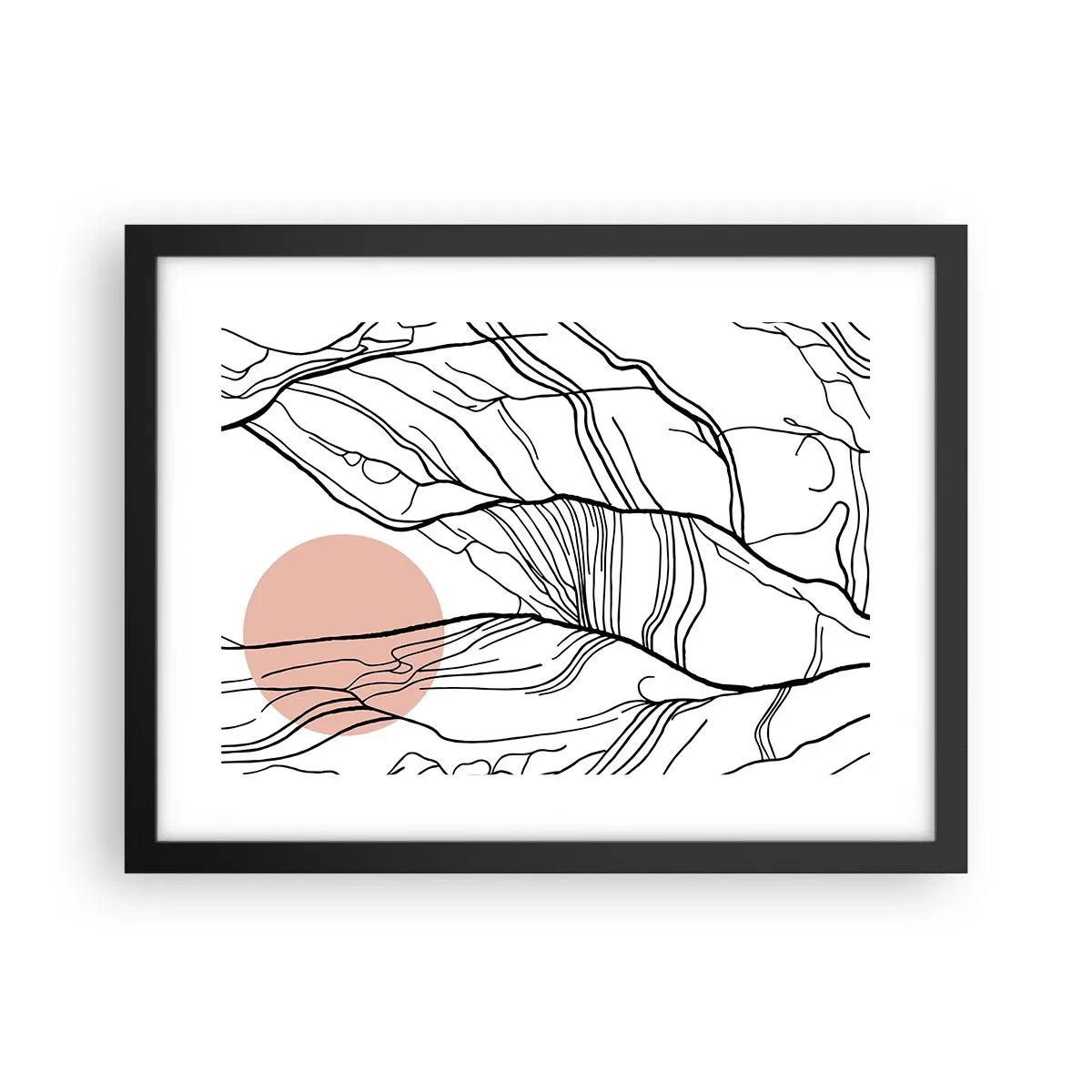Poster in einem schwarzem Rahmen - In einem Netz aus Zweigen - 40x30 cm