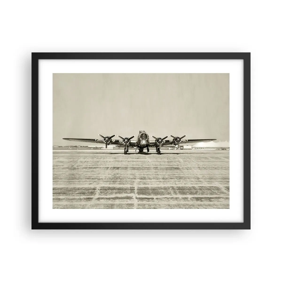 Poster in einem schwarzem Rahmen - Wie immer bereit - 50x40 cm