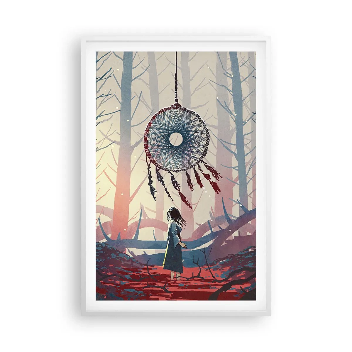 Poster in einem weißen Rahmen - Geheimes Glücksritual - 61x91 cm