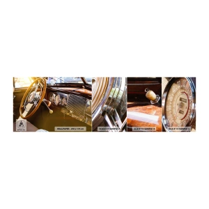 Fototapeten Muster Selbstklebend Deluxe Sticker - Ein Hauch von Luxus aus der Vergangenheit - Oldtimer, Automobil, Armaturenbrett - 100x30 cm