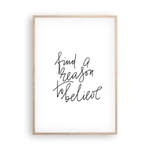 Poster in einem Rahmen aus heller Eiche - Es ist möglich - 70x100 cm