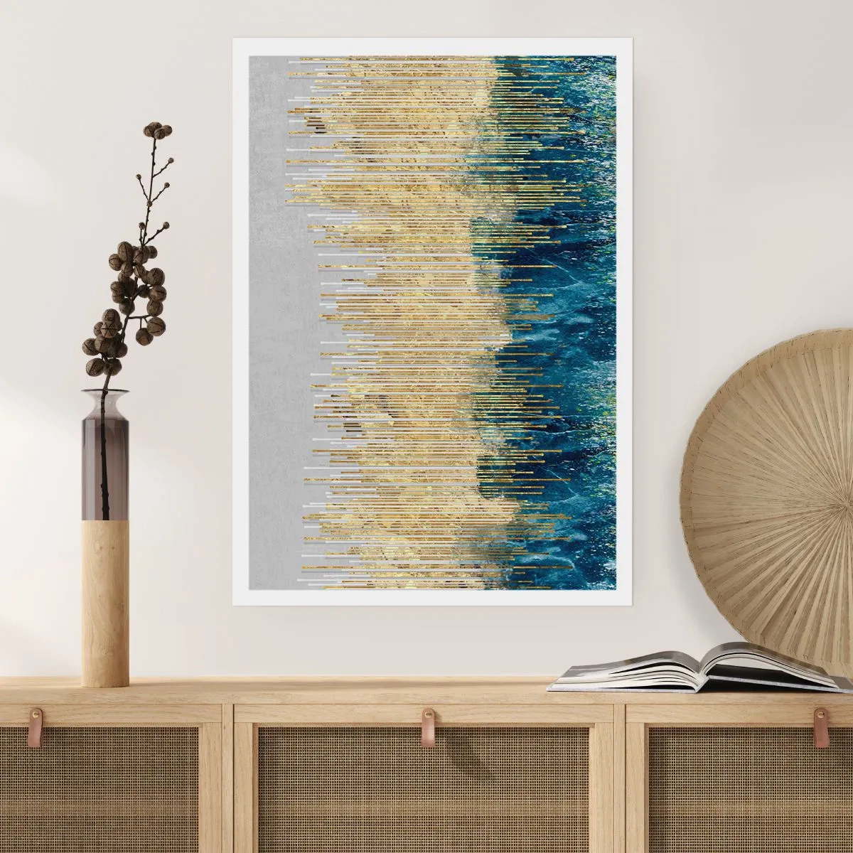 Poster - Vergoldete Grenze - 61x91 cm