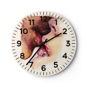 Wanduhr - Glasuhr - Wie Tag und Nacht, Erde und Himmel - 30x30 cm