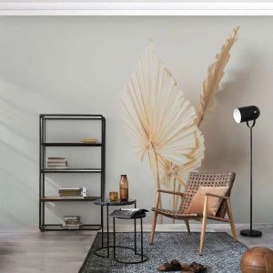 Maßgeschneiderte Fototapete Premium Canvas - Wenn Sie Erleichterung brauchen - Hell, Minimalismus, Blatt