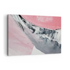 Bild auf Leinwand - Leinwandbild - Eine abstrakte Komposition in Rosa- und Grautönen. - 120x80cm - Passende Komposition - Moderne Wanddekoration für Wohnzimmer und Schlafzimmer ARTTOR