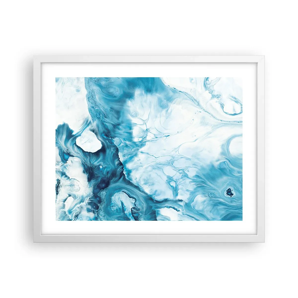 Poster in einem weißen Rahmen - Blaues Konzert - 50x40 cm