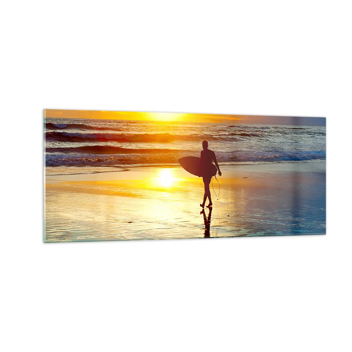 Glasbild - Bild auf glas - Die Rückkehr des Kriegers - 100x40 cm