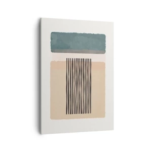 Bild auf Leinwand - Leinwandbild - Minimalistische geometrische Formen in Beige- und Grüntönen - 50x70cm - Alles ist in Ordnung - Moderne Wanddekoration für Wohnzimmer und Schlafzimmer ARTTOR