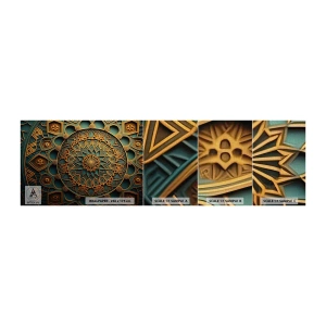Fototapeten Muster Premium Canvas - In arabischer Atmosphäre - Mosaik, Arabisch, Dekorationen - 100x30 cm