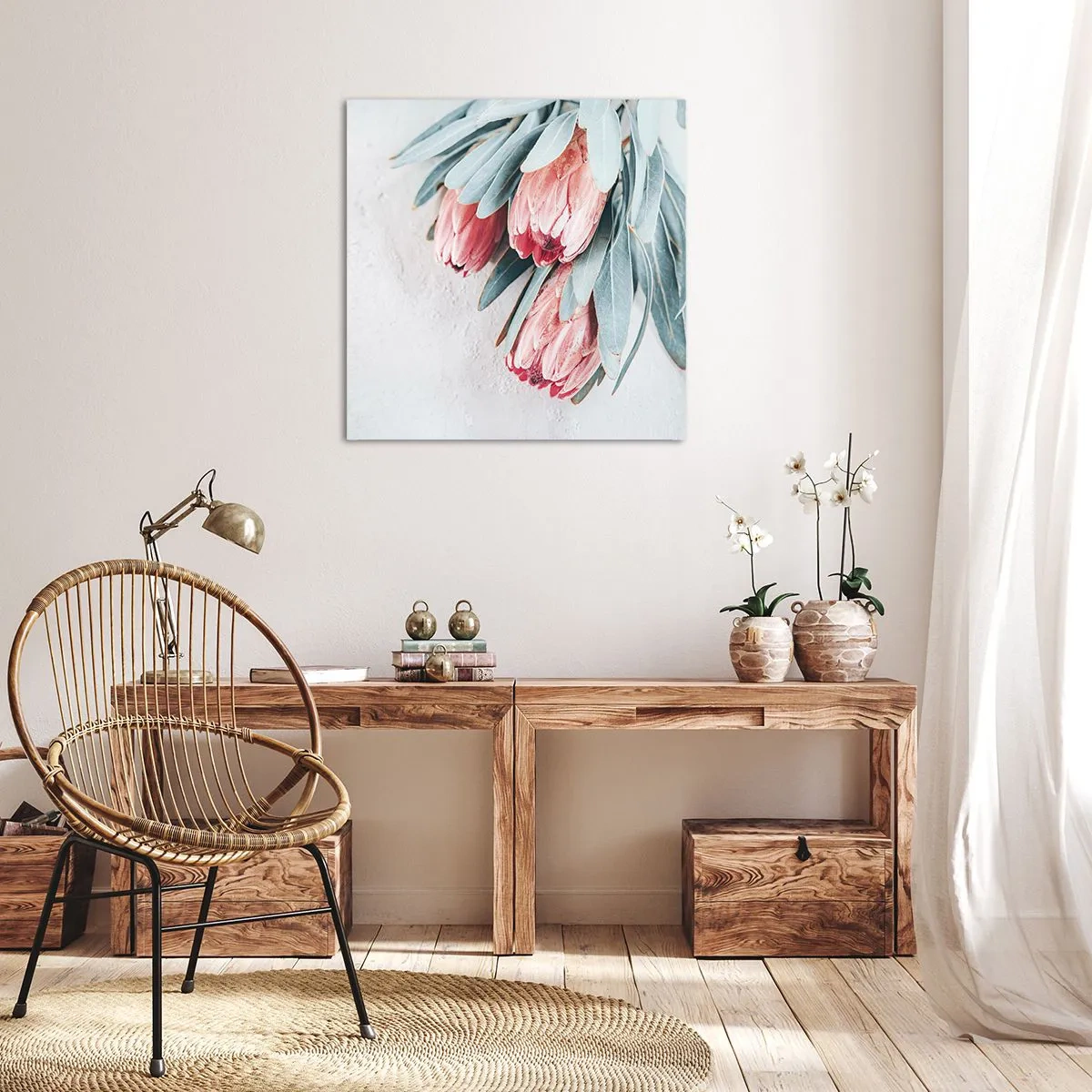 Bild auf Leinwand - Leinwandbild - Schämen sich für ihre eigene Schönheit - 70x70 cm