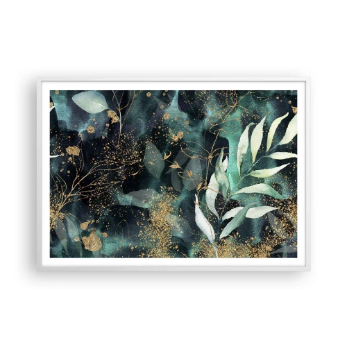 Poster in einem weißen Rahmen - Zaubergarten - 100x70 cm