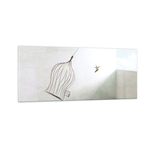 Glasbild - Bild auf glas - In seinem Element - 100x40 cm