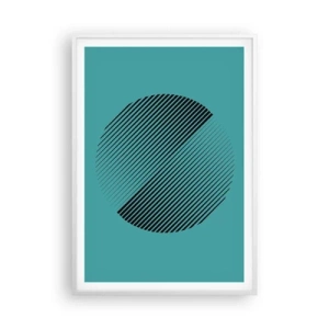 Poster in einem weißen Rahmen - Kreis – eine geometrische Variante - 70x100 cm