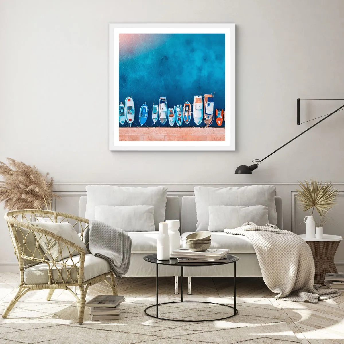 Poster in einem weißen Rahmen - In einer Reihe - 40x40 cm