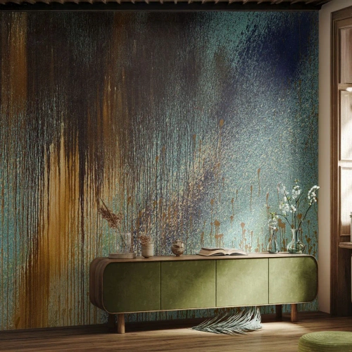 Selbstklebende Fototapete Deluxe Sticker - Eine nicht zufällige farbenfrohe Komposition - Abstraktion, Industriell, Malen - 150x105 cm